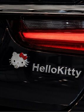 Hello Kitty 3D Metal Car Emblem Decal Stainless Steel NWT